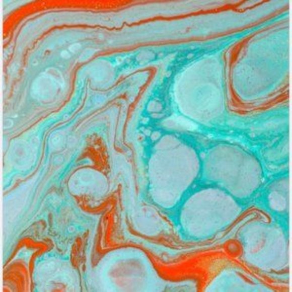 Contemporary Bubble Abstract Art Print, Orange - Picture 4 of 4